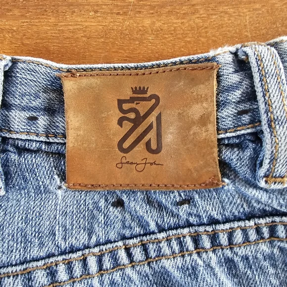Sean John Jeans Blue Medium Wash Denim Baggy Hip Hop Distressed Ripped Men 40x32 - Picture 10 of 16